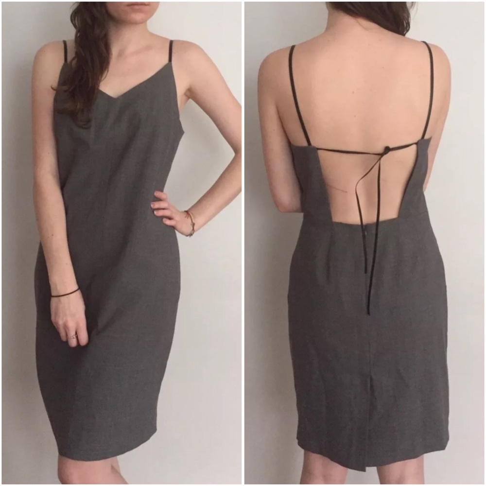 GAP Gray Backless Dress